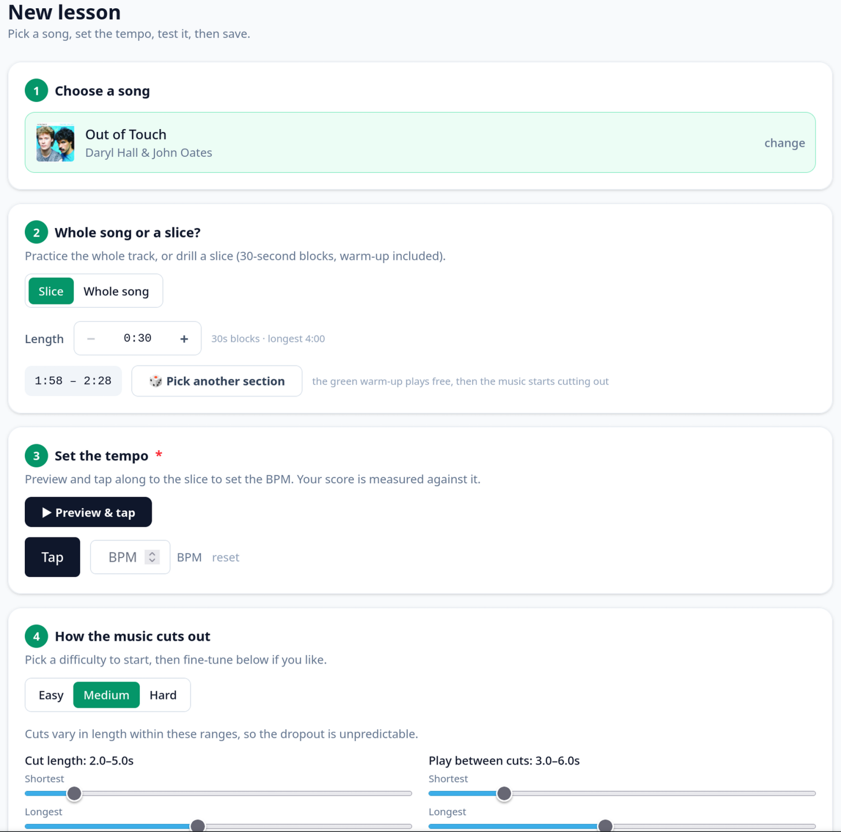 Building a lesson